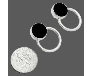 Black Onyx Earrings EXE02881 T-1012, 10x10 mm