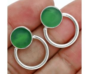 Green Onyx Earrings EXE02892 T-1013, 10x10 mm