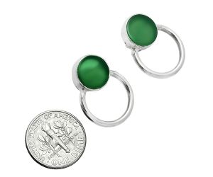 Green Onyx Earrings EXE02892 T-1013, 10x10 mm