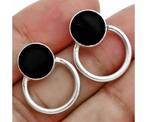 Black Onyx Earrings EXE02893 T-1013, 10x10 mm