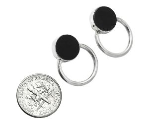 Black Onyx Earrings EXE02893 T-1013, 10x10 mm