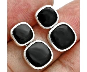 Black Onyx Earrings EXE02897 E-1252, 9x9 mm