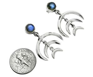 Crescent Moon - Blue Labradorite Earrings EXE02902 E-1249, 6x6 mm