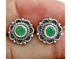 Green Onyx Stud Earrings EXE02909 E-1121, 5x5 mm