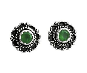 Green Onyx Stud Earrings EXE02909 E-1121, 5x5 mm