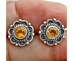 Citrine Stud Earrings EXE02911 E-1121, 5x5 mm