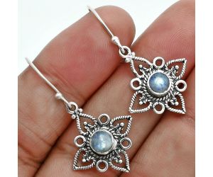 Rainbow Moonstone Earrings EXE02935 E-1250, 5x5 mm