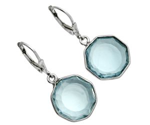 Sky Blue Topaz Earrings EXE02937 E-1254, 14x14 mm