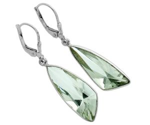 Prasiolite (Green Amethyst) Earrings EXE02944 E-1254, 9x24 mm