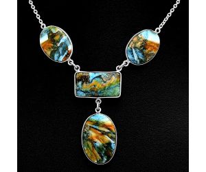 Spiny Oyster Turquoise Necklace EXN01039 N-1013, 16x23 mm