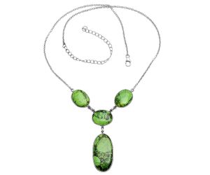 Green Matrix Turquoise Necklace EXN01040 N-1013, 15x29 mm