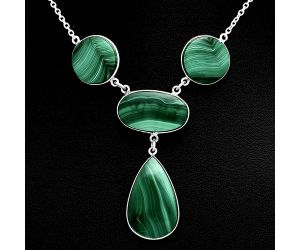 Malachite Eye Necklace EXN01047 N-1013, 17x26 mm