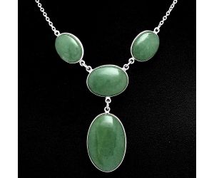 Green Aventurine Necklace EXN01051 N-1013, 19x28 mm