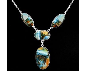 Spiny Oyster Turquoise Necklace EXN01052 N-1013, 17x27 mm