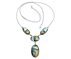 Spiny Oyster Turquoise Necklace EXN01052 N-1013, 17x27 mm