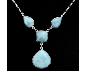 Larimar (Dominican Republic) Necklace EXN01056 N-1013, 19x20 mm