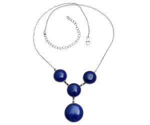 Lapis Lazuli and Lapis Lazuli Necklace EXN01060 N-1013, 20x20 mm