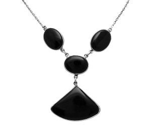 Black Onyx Necklace EXN01061 N-1013, 12x31 mm