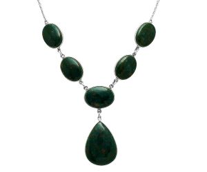 Blood Stone Necklace EXN01086 N-1013, 19x26 mm