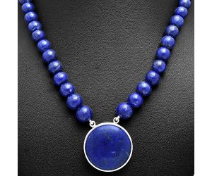 Lapis Lazuli Beaded Necklace EXN01189 N-1027, 26x26 mm