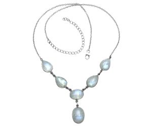 Rainbow Moonstone Necklace EXN01222 EXN01081 N-1013, 10x14 mm