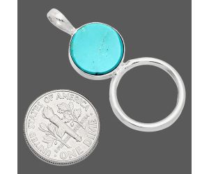 Sleeping Beauty Turquoise Pendant EXP01078 T-1012, 12x12 mm