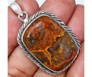 Rare Cady Mountain Agate Pendant EXP01116 P-1074, 19x28 mm