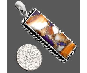 Spiny Oyster Turquoise Pendant EXP01120 P-1074, 13x36 mm