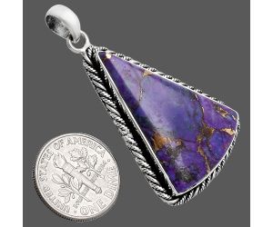 Copper Purple Turquoise Pendant EXP01121 P-1074, 22x32 mm