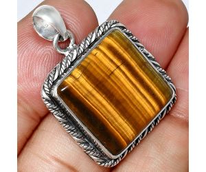 Tiger Eye Pendant EXP01123 P-1074, 18x18 mm