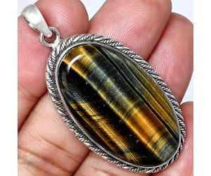 Blue Tiger Eye Pendant EXP01126 P-1074, 19x35 mm