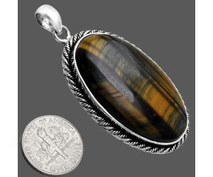 Blue Tiger Eye Pendant EXP01126 P-1074, 19x35 mm