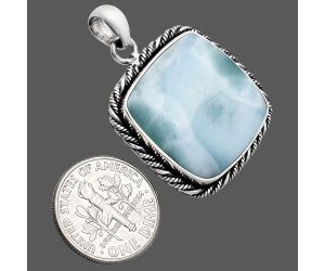 Larimar (Dominican Republic) Pendant EXP01129 P-1074, 21x21 mm