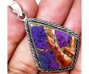 Spiny Oyster Turquoise Pendant EXP01132 P-1074, 22x31 mm