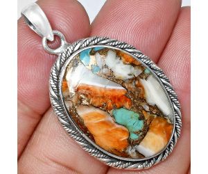 Spiny Oyster Turquoise Pendant EXP01137 P-1074, 18x26 mm