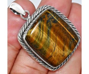 Tiger Eye Pendant EXP01150 P-1074, 21x24 mm