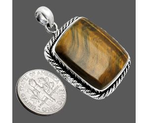 Tiger Eye Pendant EXP01150 P-1074, 21x24 mm