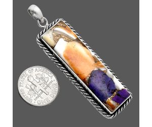 Spiny Oyster Turquoise Pendant EXP01157 P-1074, 12x43 mm