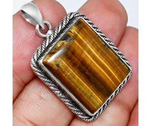 Tiger Eye Pendant EXP01164 P-1074, 18x22 mm