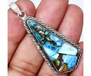 Spiny Oyster Turquoise Pendant EXP01166 P-1074, 16x37 mm