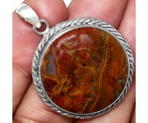 Rare Cady Mountain Agate Pendant EXP01173 P-1074, 26x26 mm