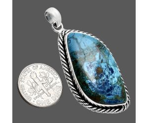 Shattuckite Pendant EXP01179 P-1074, 18x34 mm