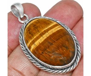 Tiger Eye Pendant EXP01189 P-1074, 19x27 mm