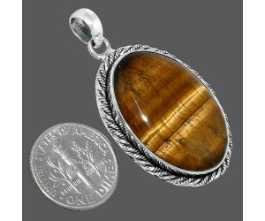 Tiger Eye Pendant EXP01189 P-1074, 19x27 mm