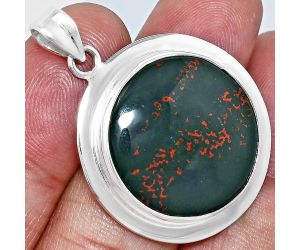 Blood Stone Pendant EXP01211 P-1076, 22x22 mm