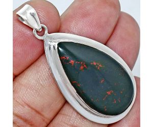 Blood Stone Pendant EXP01212 P-1076, 17x31 mm