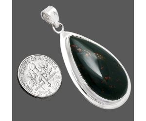 Blood Stone Pendant EXP01212 P-1076, 17x31 mm