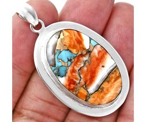 Spiny Oyster Turquoise Pendant EXP01228 P-1076, 19x29 mm