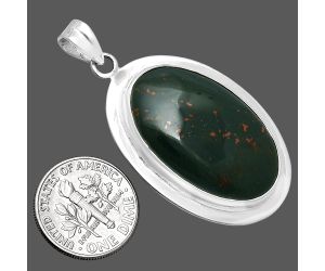 Blood Stone Pendant EXP01244 P-1076, 18x29 mm