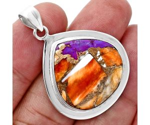 Spiny Oyster Turquoise Pendant EXP01253 P-1076, 23x23 mm